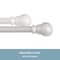 Kenney Mfg Kenney Davenport 1/2 Petite Cafe Decorative Window Curtain Rod, 48-86, Brushed Nickel KN55971 - alternate 2